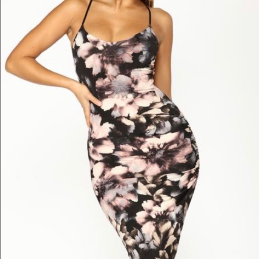 Garden cafe dress black/combo